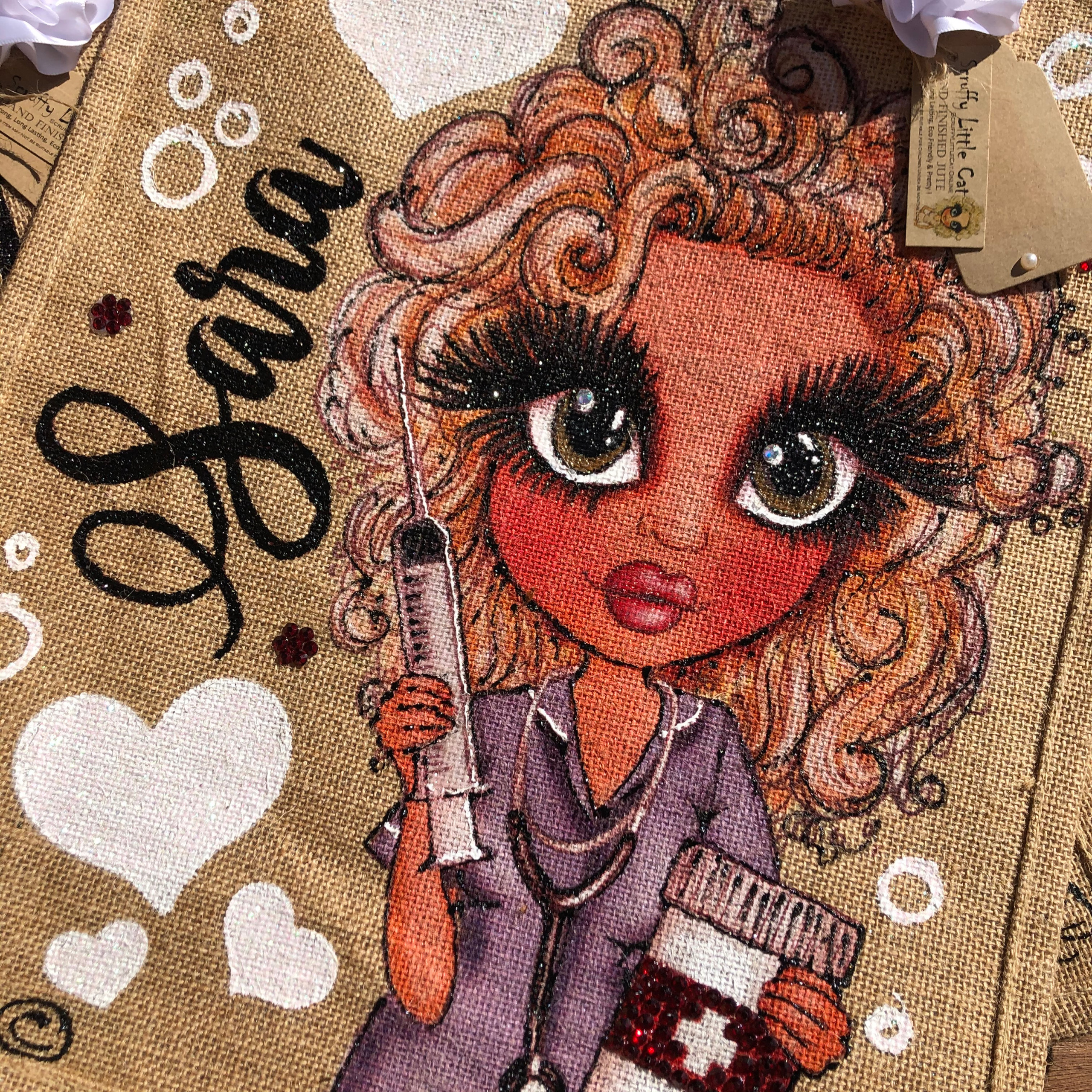ClaireaBella Personalised Lounging Nana Canvas Bag – Toxic Fox